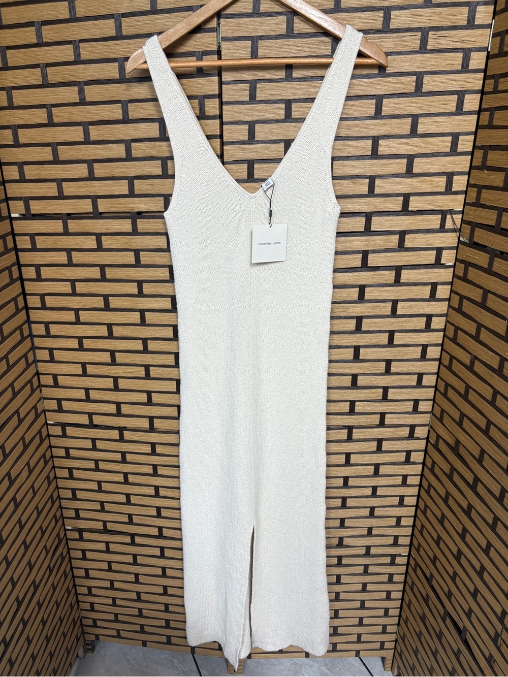 Calvin Klein tan maxi dress size XS